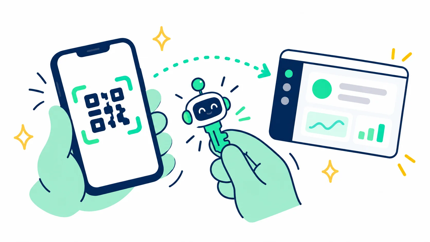 Ilustração do guia: Como conectar o WhatsApp ao BotAdmin